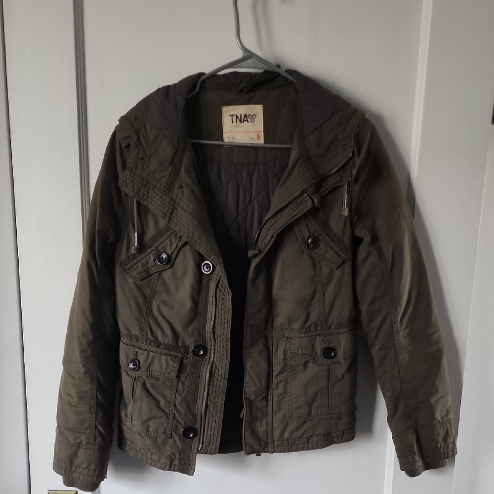 TNA Platoon Jacket Olive Utility Hooded Jacket